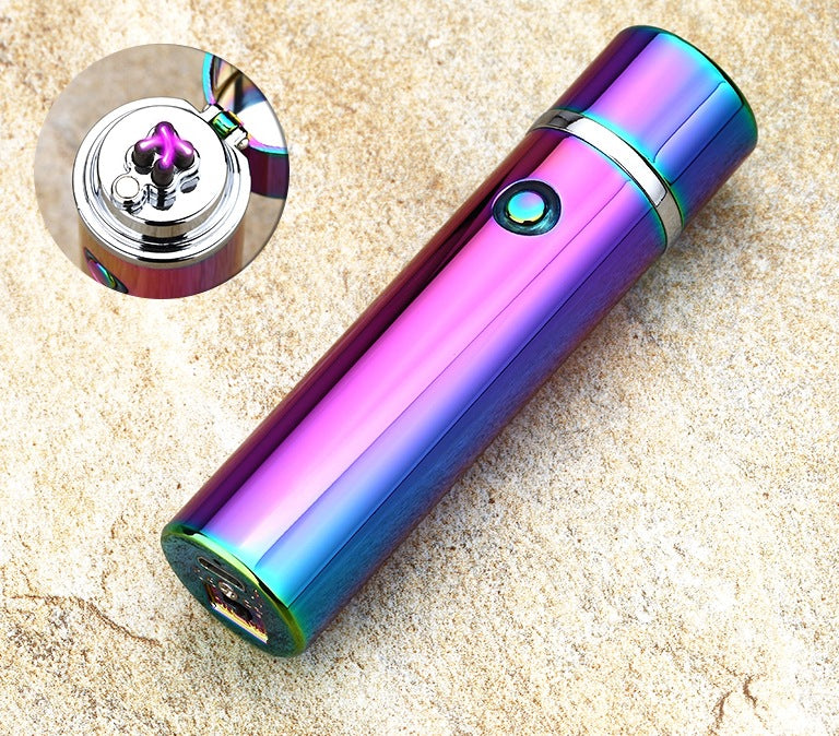 Electric Double Pulse Lighter Pipe USB Lighter Smokeless Windproof Cigarette Cigar Lighters